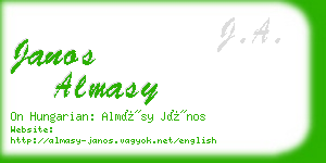 janos almasy business card